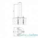 Conjunto de 2 Anclajes desmontable con pletina