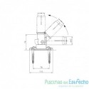 Anclaje articulado escalera piscina con pletina