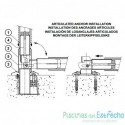 Anclaje articulado escalera piscina con pletina