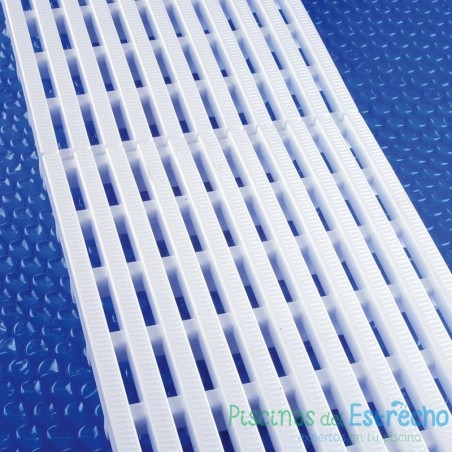 Rejilla para rebosadero piscina placa longitudinal 22/195 mm.