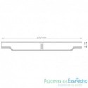 Módulo rejilla transversal marfil para curvas Astralpool 22/295 mm