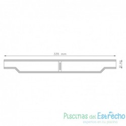 Módulo rejilla transversal blanca para curvas Astralpool 22/335 mm