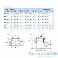 Prefiltro Aral 11 l. Astralpool Bridas DN 100 DN 80