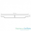Módulo rejilla transversal marfil para curvas Astralpool 22/335 mm