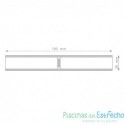 Módulo rejilla transversal marrón para curvas Astralpool 35/195 mm