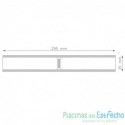Módulo rejilla transversal marfil para curvas Astralpool 35/295 mm