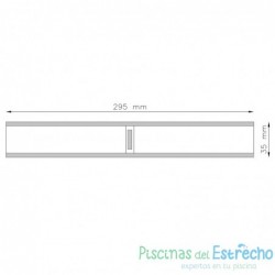 Módulo rejilla transversal marfil para curvas Astralpool 35/295 mm