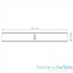 Módulo rejilla transversal marrón para curvas Astralpool 35/335 mm