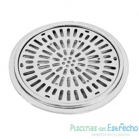 Reja de desagüe en acero inox. d. 300 mm.
