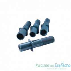 Pasamuros PVC color gris 150 mm longitud
