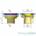 Boquilla aspiración para piscina de liner