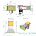 Skimmer boca ampliacion tapa cuadrada Astralpool para piscina liner