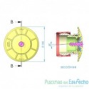 Boquilla de impulsion fondo oscilante Para Piscina De Hormigón