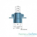 Boquilla Impulsión Multiflow Para Piscina De Hormigón D50 PN.10