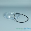 Tapa transparente + anillo y junta