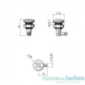 Boquilla soplante salida lateral 3/8\ ABS blanco"