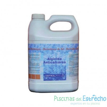 Algicida y Anticalcáreo Astralpool especial para electrólisis salina en 5 lts