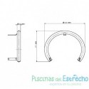 Agarradera Nadador Contracorriente Semi Circular Inox Pulido