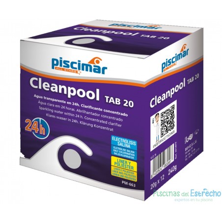 Abrillantador Piscimar PM-663 CLEANPOOL TAB 240 grs