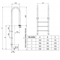 Escalera para piscina Mod Muro Astralpool