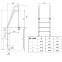 Escalera para piscina Mod Standard Asimétrico