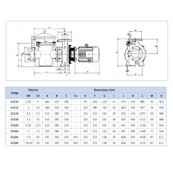 Bombas centrifugas Astralpool Aral C-1500