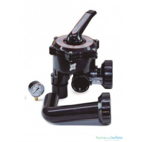 Válvula selectora QP de 6 vías lateral con enlaces 1½"