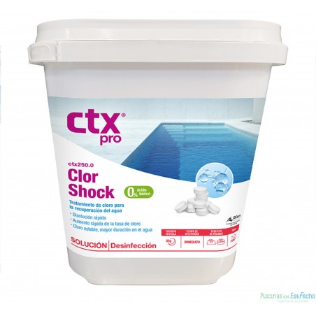 Cloro rápido en pastillas CTX 250.0 ClorShock 0% Borico