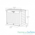 Caseta elevada Ramses Up Aster 550 Sena 1CV S/A + Electrólisis Sel Clear 95 + Control pH + válvula de llenado y ducha