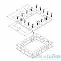 Complemento Inox montaje equipo natación contracorriente en piscina liner