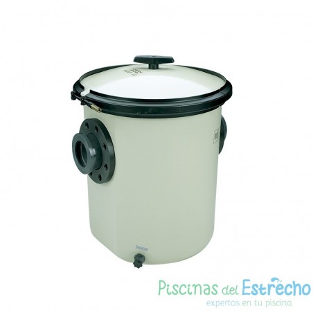 Prefiltro bomba piscina en poliéster + FV 33 l. Astralpool Ø 140mm.