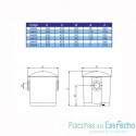 Prefiltro bomba piscina en poliéster + FV 33 l. Astralpool Ø 140mm.