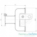 Copa anclaje con enganche escamoteable