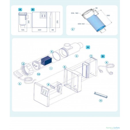 DESPIECE RECAMBIOS CLORADORES INNOWATER SMC