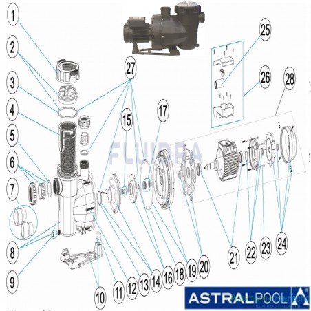 Despiece Recambios bomba Astralpool Victoria Plus Silent