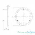 Agarradera Nadador Contracorriente Circular Inox Pintado