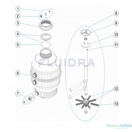 Despiece Recambios filtro Astralpool Cantabric