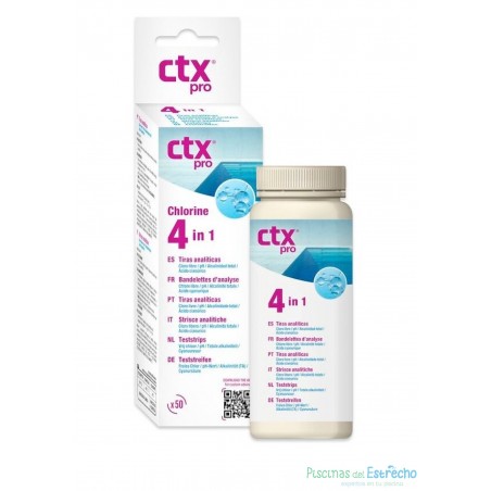 Tiras analíticas cloro libre CTX 4 en 1