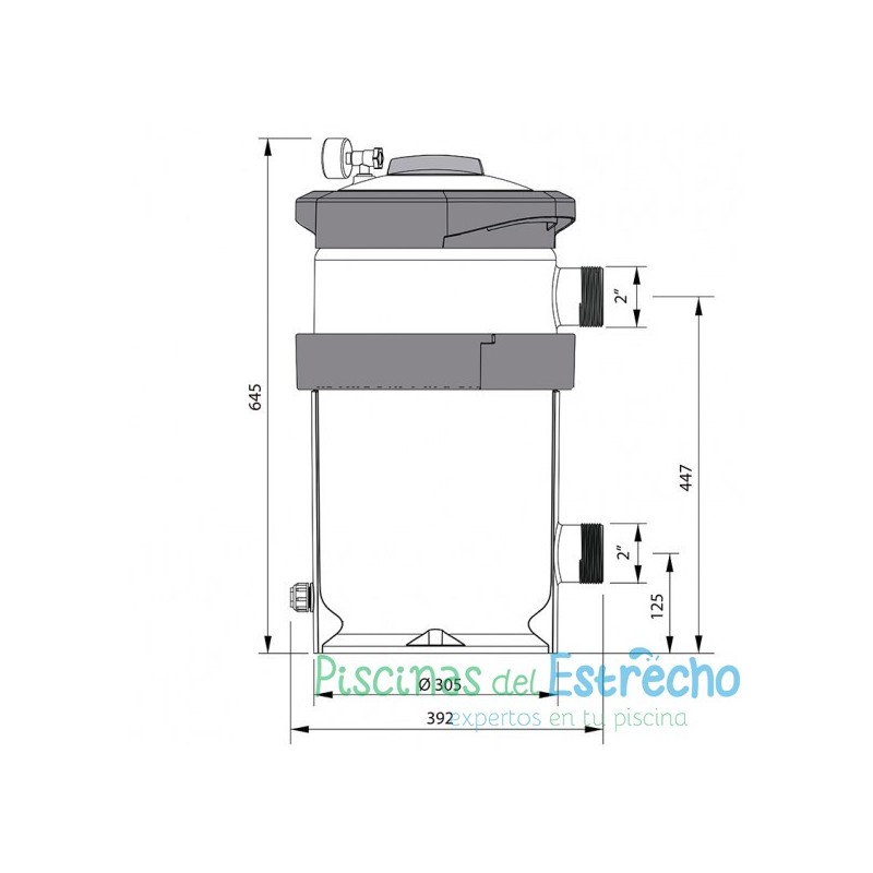 Filtro Astrapool Manual NanoFiber 200 Con Válvula Selectora