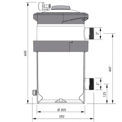 Filtro Astrapool Manual NanoFiber 150 Sin Válvula Selectora