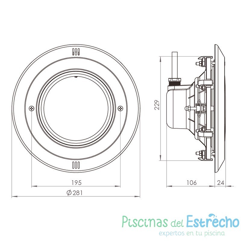 Proyector Astralpool Led Lumiplus Essential PAR56 Luz Blanca