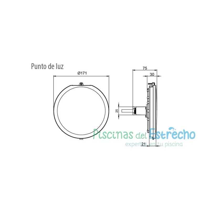 Punto de luz LED LumiPlus Flexi AstralPool Blanco Cálido AC