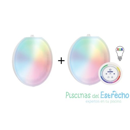 Lámpara Astralpool LumiPlus Flexi Plug&Play RGB 2 lámparas + Mando 76581M