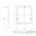 Agarradera Nadador Contracorriente Rectangular Inox Pintado