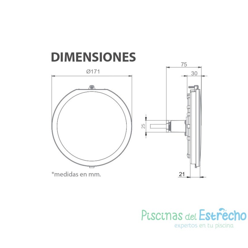 Lámpara Astralpool Flexi ON/OFF Blanco 71236 24 V DC Máxima Eficiencia