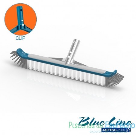 Cepillo de pared con refuerzo de aluminio Blue Line fijación clip