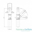 Anclaje articulado escalera piscina sin pletina