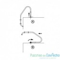 Anclaje articulado escalera piscina sin pletina