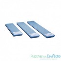 Plataforma para piscina ancho 0,46 m longitud 2,5 m