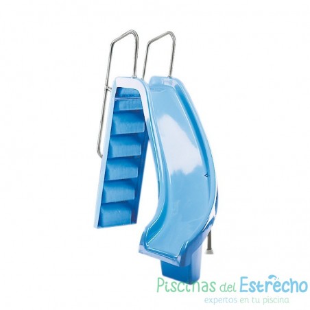 Tobogan para piscina curva a derecha